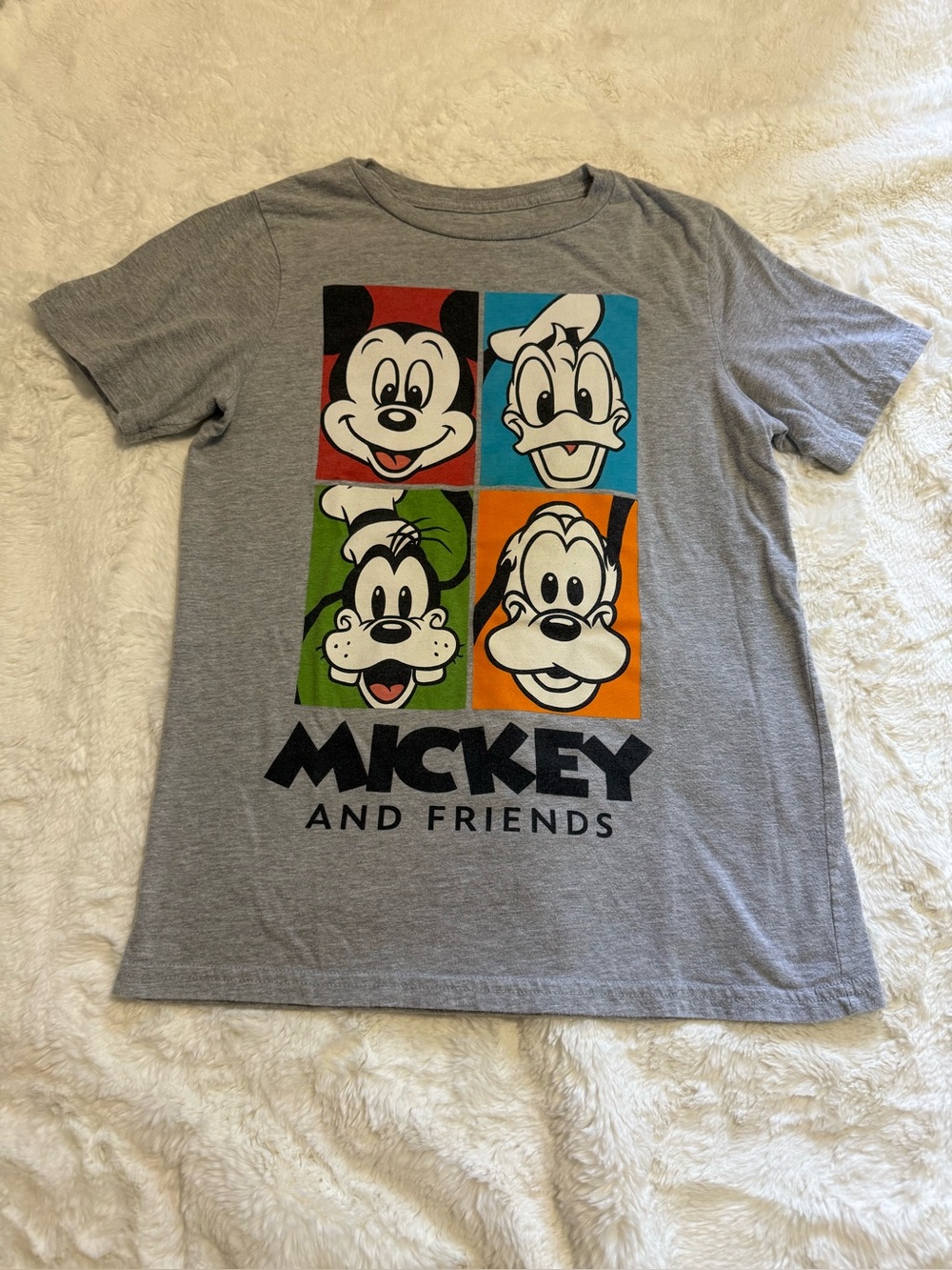 Disney Gray Mickey and Friends Kids Pop-Color Graphic Tee